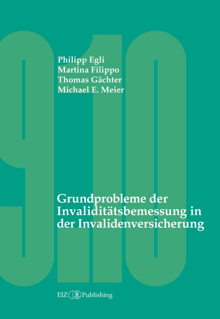 Grundprobleme der Invaliditätsbemessung in der Invalidenversicherung – buch & netz