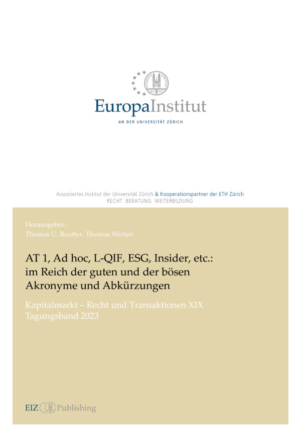 AT 1, Ad hoc, L-QIF, ESG, Insider, etc.: im Reich der guten und der bösen Akronyme und Abkürzungen